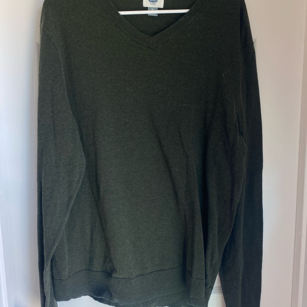 Old Navy Men's V-Neck Sweater - Forest Green